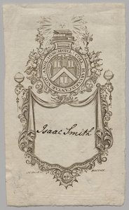 Kitap Plakası: Üzerinde Isaac Smith yazılı Arması by Unknown artist