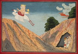 Brahma Mağaradaki Çobanları ve Buzağıları Gizler, bir Bhagavata Purana