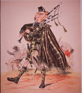 Highland piper karikatürü by Unknown artist