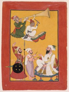 Bir Bhagavata Purana'dan Krishna'nın Doğumunun Kutlamaları by Unknown artist
