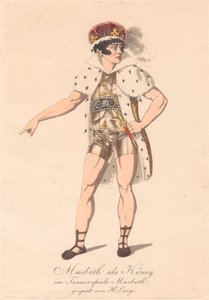 Bir Alman Macbeth Üretiminden Karakterler (altı gravürden biri) by Unknown artist