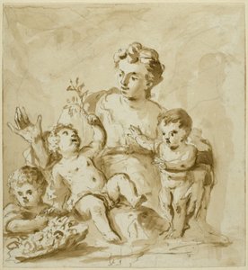 Charity with Mother (Üç Bebekli Anne) by Unknown artist