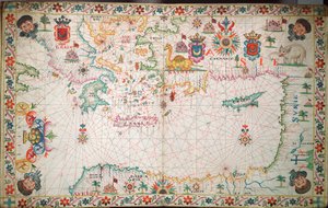 Doğu Akdeniz haritası, 1600 civarı (el yazması) by Unknown artist