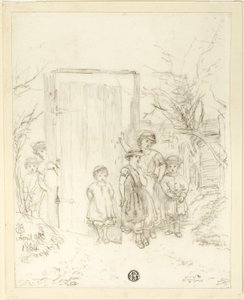 Kapının Yanındaki Çocuklar by Unknown artist