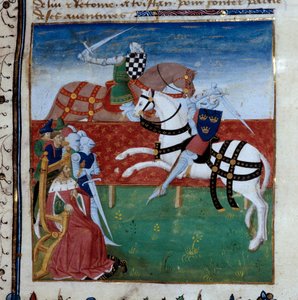 Tristan ve Palamede arasındaki şövalye turnuvası. Master Charles of Maine