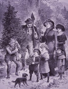 Noel ağacı satıcısı (gravür) by Unknown artist