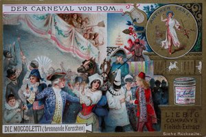 Koleksiyonerin resim serisi Roma Karnavalı, Moccoletti, yanan mumlar by Unknown artist