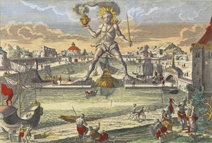 Rodos Heykeli - “” Rodos Heykeli”” (Colosso di Rodi) - 18. yüzyıl gravürü by Unknown artist