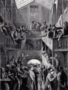 Konstantinopolis: 1878 yılında Galata banliyösünde borsa. by Unknown artist