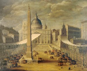 Corpus Christi alayı, Papa Innocent X zamanında, 1646 civarında, bilinmeyen bir sanatçı tarafından, tuval üzerine yağlı boya by Unknown artist