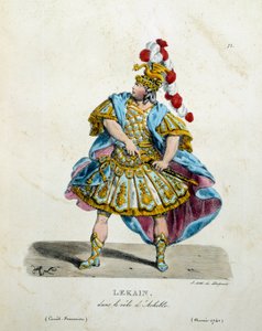 1740 yılında Aşil rolünde Lekain (Henri Louis Cain (Henri-Louis Le Kain) (1729-1778) kostümü. Hippolyte Lecomte (1781-1857) tarafından Fransız komedi tiyatrosu kostümü) by Unknown artist