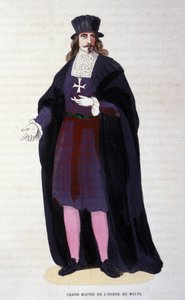 Malta Tarikatı Büyük Üstadı kostümü. 19. yüzyılın başından itibaren gravür by Unknown artist