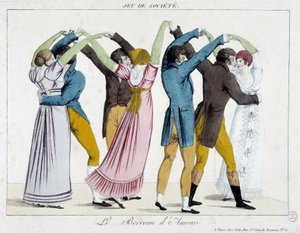 19. yüzyılın başlarında “Aşkın Beşiği” adlı dans hareketi by Unknown artist