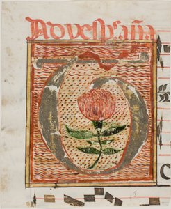 El Yazmasından Çiçeklerle Süslenmiş "T" Harfi by Unknown artist