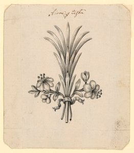 Saç Elbisesi Olarak Çiçekler İçin Tasarım by Unknown artist