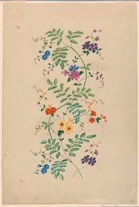 Dokuma Kumaş için Dikey Rinceau Tasarımı by Unknown artist