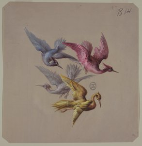 Duvar Kağıdı ve Tekstil Tasarımları: Kuşlar by Unknown artist