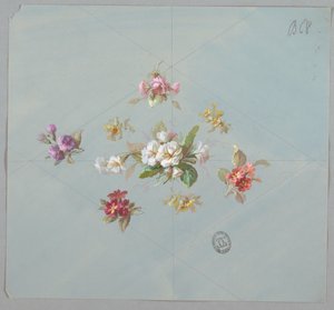Duvar Kağıdı ve Tekstil Tasarımları: Çiçekler by Unknown artist