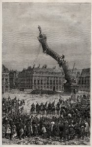 Komün Sırasında Vendome Sütununun Yıkımı by Unknown artist