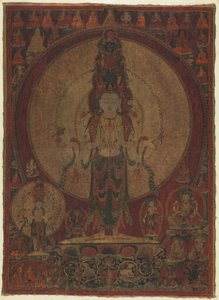 On Bir Başlı, Bin Silahlı Şefkat Bodhisattvası (Avalokiteshvara) by Unknown artist