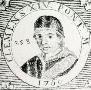 Papa Clement XIV (1705 - 1774) tarafından yapılan gravür. by Unknown artist