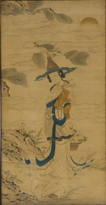 Bir sepet ile kadın ölümsüz by Unknown artist