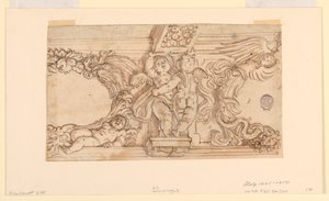 Putti ve Madalyonlu Friz by Unknown artist