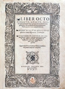 Liber octo Missarum'dan cephe parçası (1541) by Unknown artist