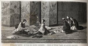 Cenaze törenleri: son ayinlerin keşişi. Edouar başkanlığında yayınlanan “Le tour du monde, nouveau dergi des voyages” da İsviçre Konfederasyonu bakanı Aime Humbert tarafından 1863-1864