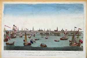18. yüzyılda denizden alınan Amsterdam