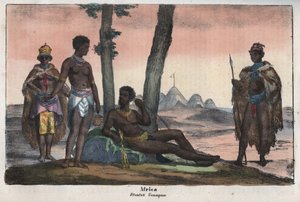 Cape Gonqui Hottentots - Evrendeki Tüm Halkların “” Gümrük ve Geleneklerinden gravür. Yani, hükümetin, yasaların, milislerin, en eski zamanlardan günümüze kadar tüm ulusların dininin tarihi "1856 by Unknown artist