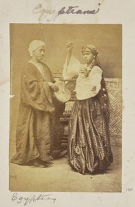 [Bir müzisyen ve bir dansçının grup portresi] by Unknown artist