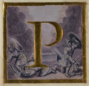 Bir Koro Kitabından Diriliş ile Tarihlendirilmiş Baş Harf "P" by Unknown artist