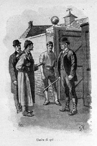 Sherlock Holmes kitabının illüstrasyonu. 19. yüzyılın sonu. by Unknown artist