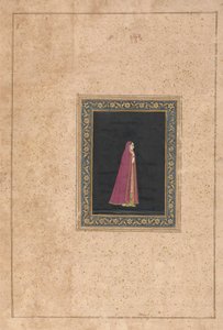 Kırmızı ve Altın Elbiseli Hintli Kadın by Unknown artist