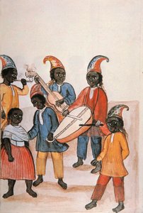 Trujillo piskoposu Baltazar Martinez Compañón y Bujanda'nın "Trujillo del Peru" veya "Códice Martínez Compañón" kitabından Hint dansı (1782-1785) by Unknown artist
