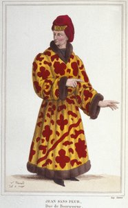John korkusuz (1371-1419), Burgonya Dükü. 1830 gravürü by Unknown artist