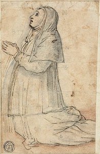 Diz Çökmüş Rahibe by Unknown artist