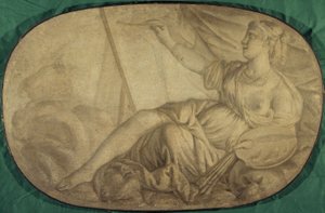 La Peinture (alegori, Hôtel La Rivière ve ardından Canillac için dekoratif tablo by Unknown artist
