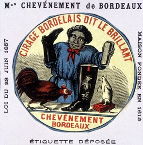 “”Bordelais lehçe dit le Brillant: Chevènement de Bordeaux”” etiketi. n.d. 19. yüzyıl by Unknown artist