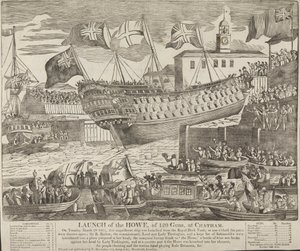 Chatham'da 120 Silahlı Howe Lansmanı by Unknown artist