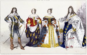 Les Bourbons: Louis XIII (1601-1643) ve Avusturyalı Anne (1601-1666), Avusturyalı Marie Therese (veya İspanya) (1638-1683) ve Louis XIV (1638-1715) - Fransa