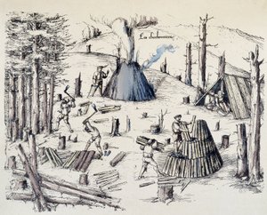 Kömür madencileri - “” La cross aux madenlerinde”” by Unknown artist
