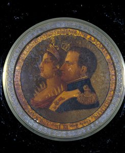 Napolyon I ve Josephine portrelerinin bulunduğu bir enfiye kutusunun kapağı. Milano, Risorgimento Müzesi by Unknown artist