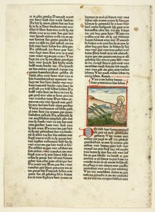 Heiligenleben'den Aziz Pirminius'un Hayatı, Winterteil (Azizlerin Yaşamları, Kış Zamanı), 15. Yüzyıl Kitaplarından Gravürlerden Levha 1 by Unknown artist