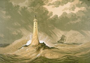 Yelkenli Gemili Deniz Feneri by Unknown artist