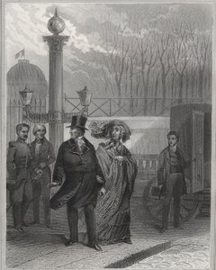 Louis Philippe ve ailesi Tuileries Sarayı dışında - Louis-Philippe I