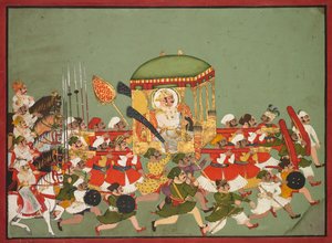 Bir Palanquin'de Kota Maharao Chattar Sal (1758-64 saltanatı) by Unknown artist