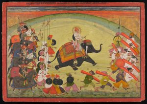 Maharao Guman Singh Alayda Fil Sürerken by Unknown artist