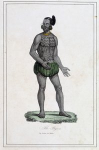 Dövmeli Byron Adaları Adamı (Polinezya) - Abbe Paul Jonhanneaud